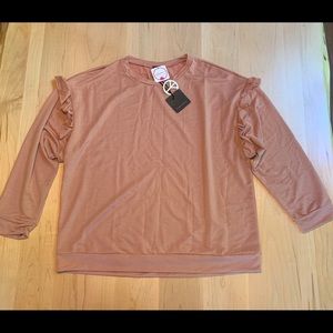 Long Sleeve Ruffled Sweater